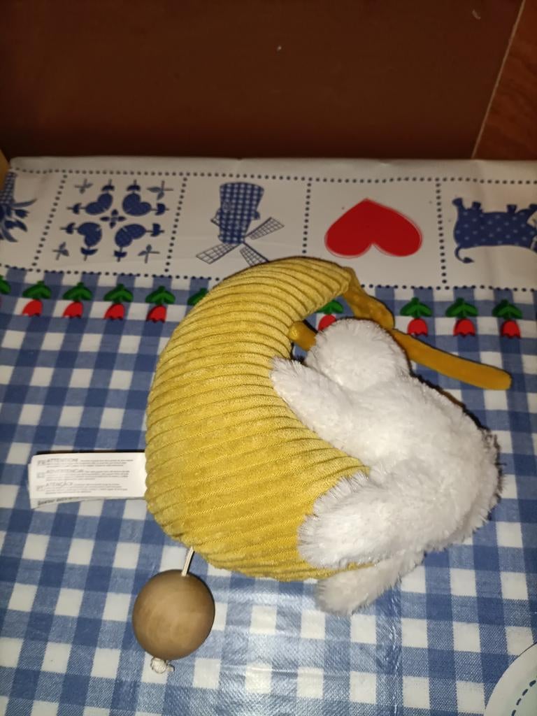 Prenetal luiaard knuffel op maan met muziekdoosje*, Kinderen en Baby's, Speelgoed | Knuffels en Pluche, Ophalen of Verzenden, Zo goed als nieuw