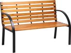 Otis houten Tuinbank met matzwart stalen frame – Cederhout -, Nieuw, Ophalen of Verzenden, Esbeek, Mcstocktrading
