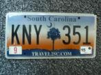 Kentekenplaat licenseplate South Carolina Travels USA, Verzenden, Gebruikt, Auto's