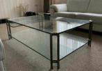 Glazen salon tafel Peter Ghyczy, Huis en Inrichting, Tafels | Salontafels, Zo goed als nieuw, Minder dan 50 cm, Rechthoekig, 50 tot 100 cm