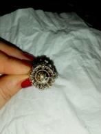 antiek gouden ring met rozet geslepen diamanten, Antiek en Kunst, Ophalen of Verzenden, Goud