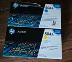 HP 504A Cyan & Yellow Laserjet Cartridges, Ophalen of Verzenden, Nieuw, Toner, HP