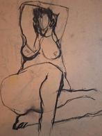 Naakt tekening uit 1958 onduidelijk Gesigneerd, Ophalen of Verzenden