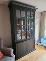 Houten servies kast zwart, Ophalen, Gebruikt, 200 cm of meer, Glas