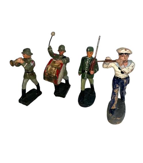 Set van 4 Duitse militairen | poppetjes Schusso Elastolin, Verzamelen, Militaria | Tweede Wereldoorlog, Landmacht, Overige typen