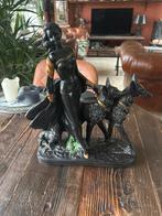 Vintage Art Deco Dame met Honden Beeld, Ophalen