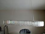 Mooie hanglamp van glas met zilver (chroom)., Ophalen of Verzenden