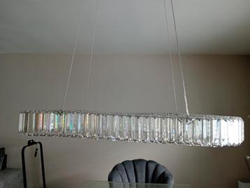 Mooie hanglamp van glas met zilver (chroom). beschikbaar voor biedingen