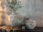 Aura Peeperkorn stenen kruiken / potten, Huis en Inrichting, Woonaccessoires | Vazen, Ophalen, Overige kleuren, Steen, Minder dan 50 cm
