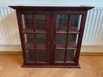 Antiek Servieskastje met Glazen Deuren, Huis en Inrichting, Kasten | Vitrinekasten, Ophalen, Minder dan 50 cm, Gebruikt, Minder dan 100 cm