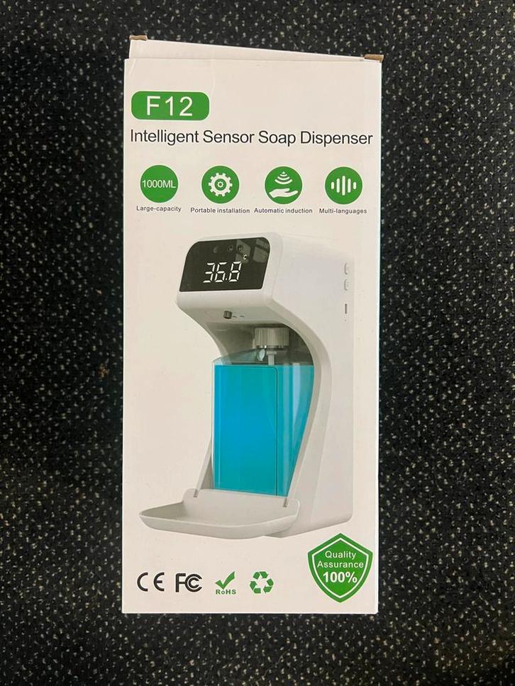 Slimme Zeepdispenser F12 - 1000ml Sensor, Huis en Inrichting, Keuken | Keukenbenodigdheden, Nieuw, Ophalen of Verzenden