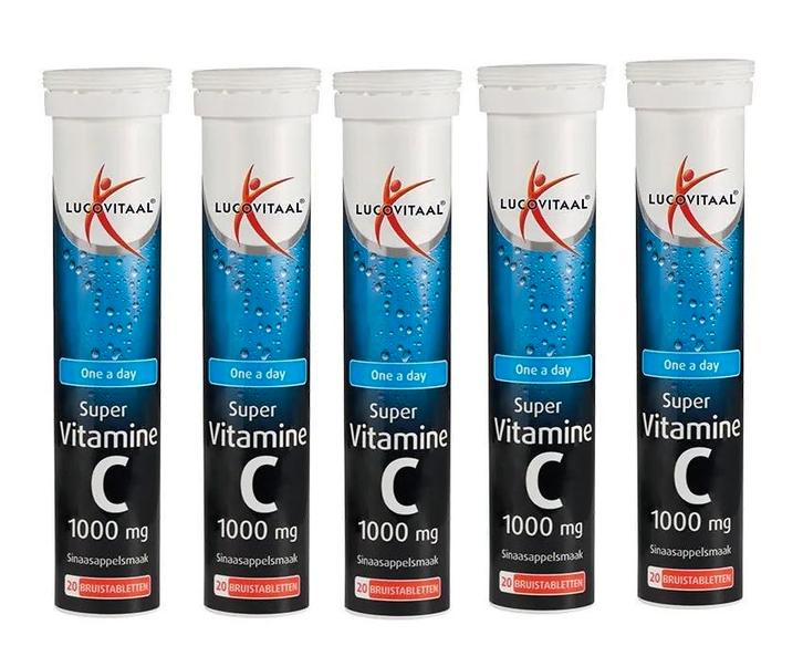 Lucovitaal Super Vitamine C 1000 mg – 5x 20 Bruistabletten, Sport en Fitness, Gezondheidsproducten en Wellness, Nieuw, Overige typen