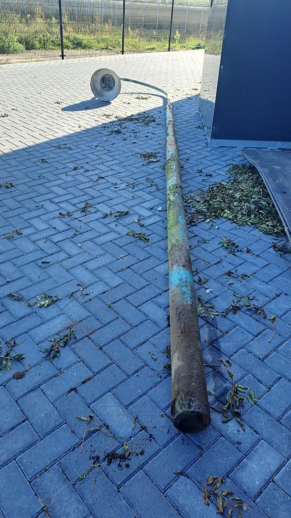 Lantaarnpaal oud/ vintage., Tuin en Terras, Buitenverlichting, Gebruikt, Staande lamp, IJzer, Waterbestendig, Ophalen