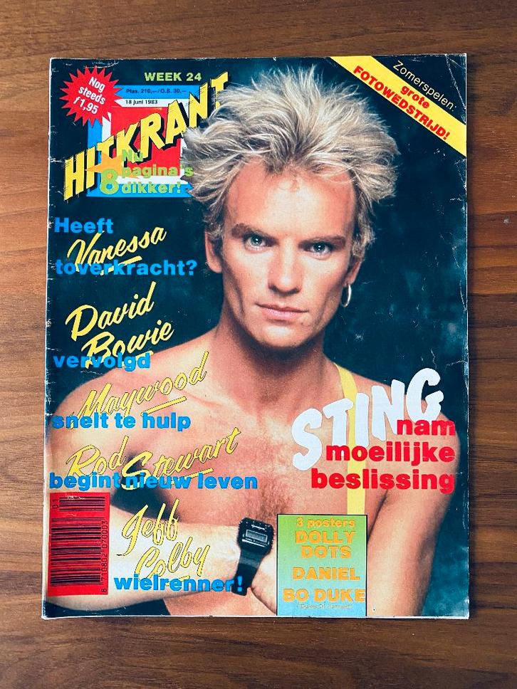 Hitkrant (18 juni 1983 - Week 24) | ‘Sting' Cover, Boeken, Tijdschriften en Kranten, Gelezen, Muziek, Film of Tv, Ophalen of Verzenden