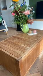 Salontafel kist, Huis en Inrichting, Tafels | Salontafels, Ophalen, 100 tot 150 cm, Teakhout, 50 tot 100 cm