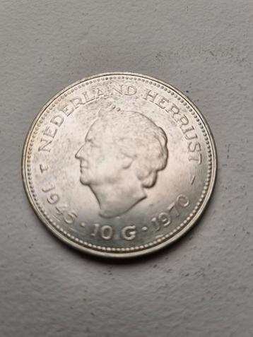 Zilveren 10 gulden Wlihelmina en Juliana 1970 beschikbaar voor biedingen