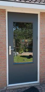 Merbau buitendeur met kozijn, Ophalen, Gebruikt, 80 tot 100 cm, Buitendeur