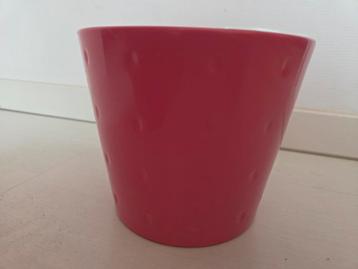 Set van 2 roze bloempotten – keramiek beschikbaar voor biedingen