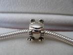 Pandora Bedel Kikker, Sieraden, Tassen en Uiterlijk, Bedels, Verzenden, Zo goed als nieuw, Zilver, Pandora