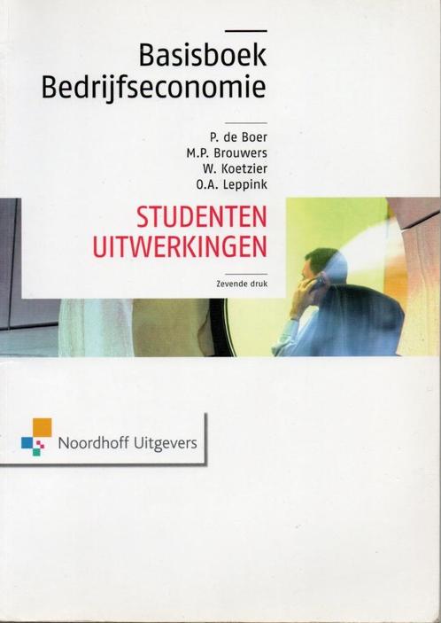 De Boer. Basisboek bedrijfseconomie. Studentenuitwerkingen, Boeken, Economie, Management en Marketing, Zo goed als nieuw, Ophalen