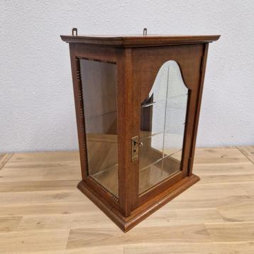 Antiek vitrine kastje wandkastje vitrinekast wandvitrine beschikbaar voor biedingen