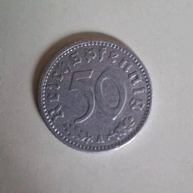50 Pfennig 1940, Postzegels en Munten, Munten | Europa | Niet-Euromunten, Losse munt, Duitsland, Verzenden