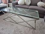 Salontafel eric kuster frame zilver glas, Huis en Inrichting, Tafels | Salontafels, Ophalen, Zo goed als nieuw, Rechthoekig