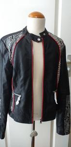 Leder Look Jack Coolcat Zwart Rood Nieuw XS S 34 36 ( Jool ), Verzenden, Zwart, Nieuw, Coolcat