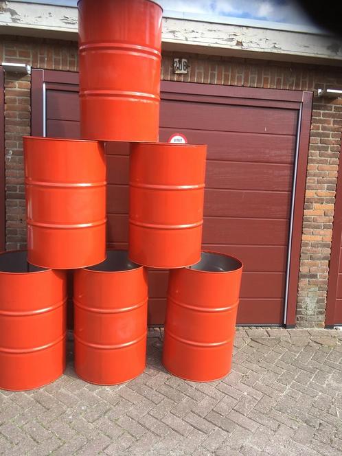 oranje zwarte vaten andere kleuren tafel olievaten tonnen, Tuin en Terras, Bloembakken en Plantenbakken, Zo goed als nieuw, Minder dan 60 cm