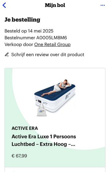 Opblaasbaar bed (NIEUW) beschikbaar voor biedingen