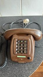 Bruine vintage telefoon., Ophalen of Verzenden, Gebruikt