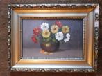 Olieverf schilderij bloemstilleven P Verbrugge, Antiek en Kunst, Ophalen of Verzenden