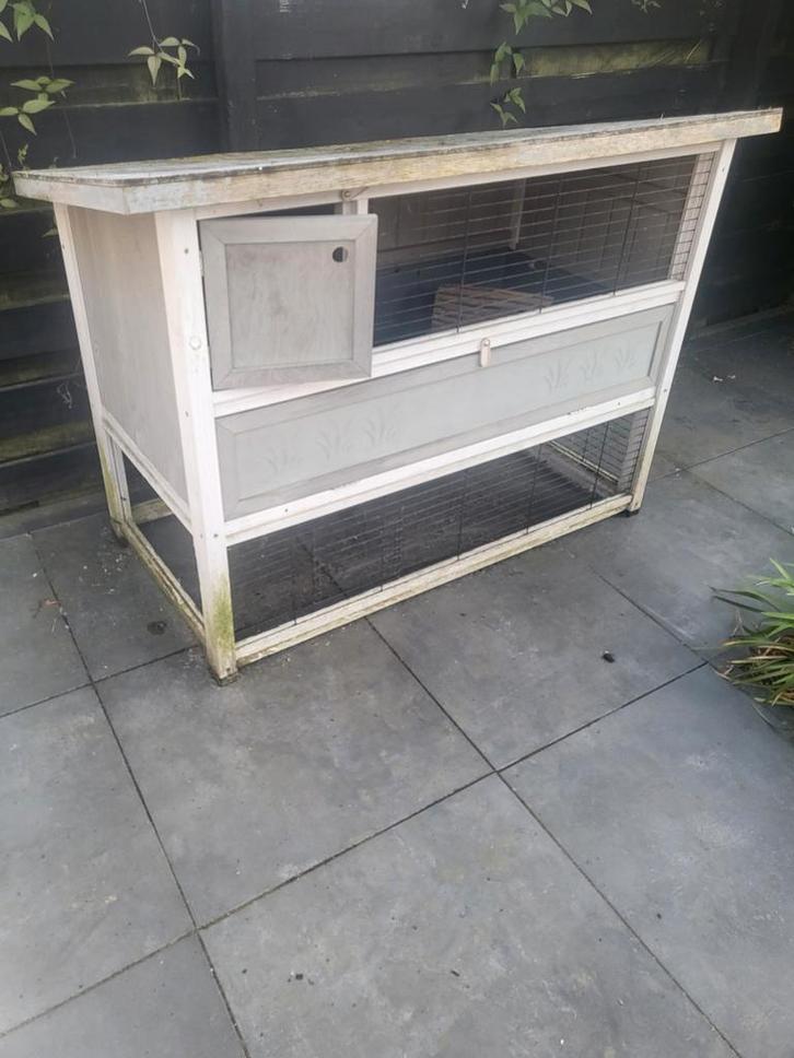 Ferplast Ranch 140 plus naturel konijnenhok te koop, Dieren en Toebehoren, Knaagdieren en Konijnen | Hokken en Kooien, Gebruikt