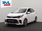 Kia Picanto 1.2 CVVT GT-Line Automaat Leder Navigatie Camera, Auto's, Kia, Gebruikt, 4 cilinders, Wit, Leder