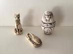 3 Egyptische Beeldjes ( in Hilversum), Ophalen of Verzenden, Gebruikt, Dier