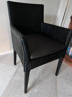 Lloyd Loom eetkamerstoelen rotan zwart zgan, Huis en Inrichting, Stoelen, Ophalen, Riet of Rotan, Zwart, Zo goed als nieuw