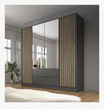 Meubella - kleding kast Nairobi (antraciet, eikenhout met sp, Huis en Inrichting, Kasten | Kledingkasten, Ophalen, Eikenhout, Nieuw