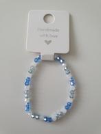 Handgemaakt armbandje, Blauw, Nieuw, Ophalen of Verzenden, Elastiek