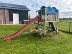 Speelhuisje met glijbaan en klimwand, Kinderen en Baby's, Speelgoed | Buiten | Speeltoestellen, Ophalen, Gebruikt, Glijbaan