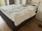 Boxspring bed merk Norma 200x180, Ophalen, Gebruikt, Bruin, Tweepersoons