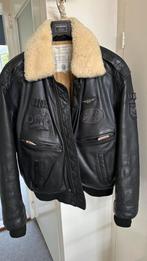 Nicolson lederen jas XL, Ophalen of Verzenden, Zo goed als nieuw, Maat 56/58 (XL), Zwart