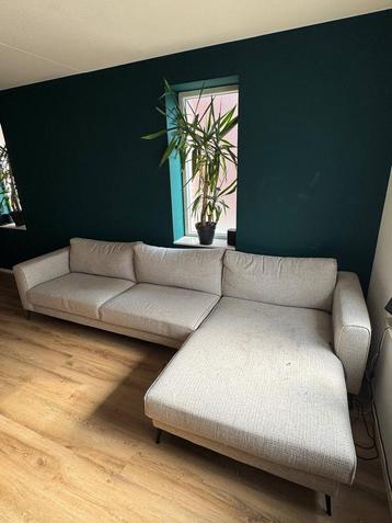 Hoekbank beige/grijs, 338x170