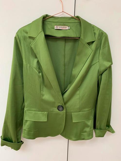 W&G designs jasje getailleerd 40, Kleding | Dames, Jasjes, Kostuums en Pakken, Zo goed als nieuw, Jasje, Maat 38/40 (M), Groen