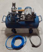 Mobiele oliebad compressor, Old-school kwaliteit, 40 liter, Doe-het-zelf en Verbouw, Compressors, Ophalen, Gebruikt, 6 tot 10 bar