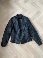 Zwarte Imitatieleer Bikerjack - Maat M, Maat 38/40 (M), Zwart, Ophalen of Verzenden, Zo goed als nieuw
