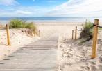79 Strandpad Zee Vlies Fotobehang 350x250cm Nieuw in 3 maten, Huis en Inrichting, Stoffering | Behang, Grijs, Minder dan 10 m²