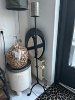 Zwart metalen kandelaar 122 cm hoog, Ophalen, Zwart, Zo goed als nieuw, Metaal