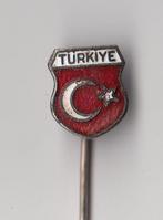 Turkije emaille Vlag speldje, Gebruikt, Niet vindbaar, Niet vindbaar, Speldje of Pin
