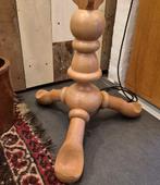 Jaren 70 staande lamp met leren kap, Ophalen, Zo goed als nieuw, Overige materialen, 150 tot 200 cm