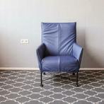 4 Montis Charly fauteuils kobaltblauw - zwart onderstel, Ophalen of Verzenden, Nieuw, Leer